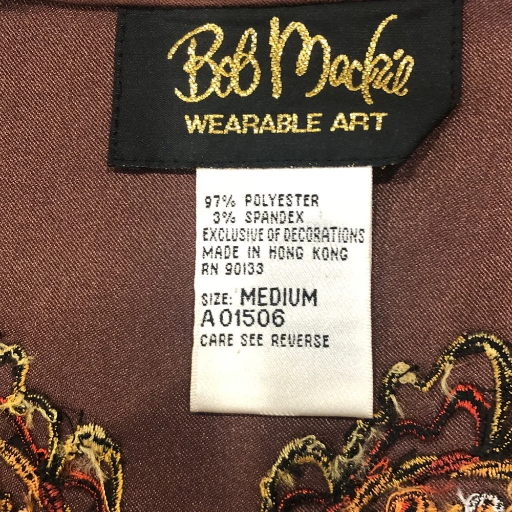 Bob Mackie Wearable Art – Vintage Western Cowgirl Embroidered Shirt/Topper - Picture 6 of 10